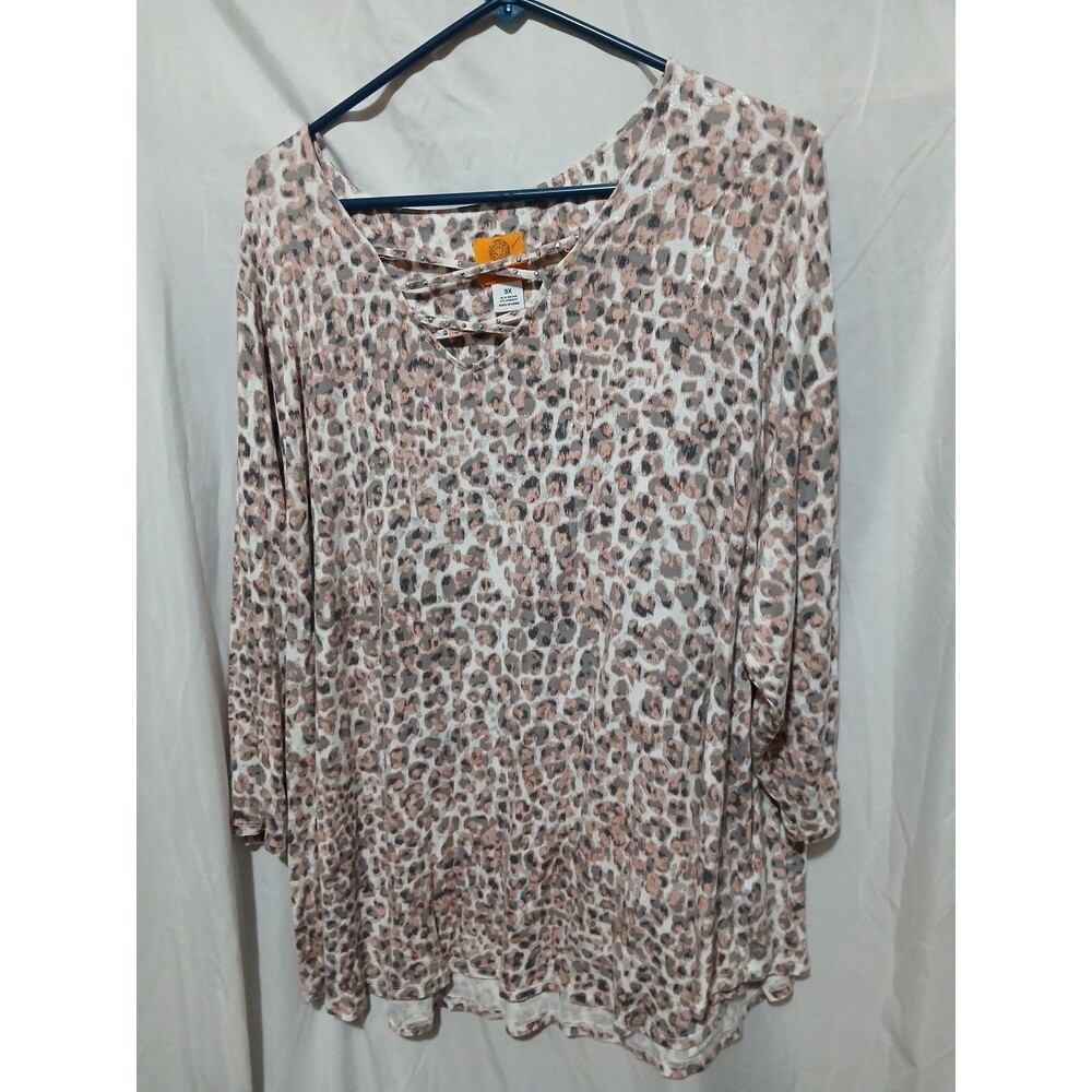 Ruby Rd. Size 3xl multicolor Rayon/spandex 3/4 sleeve Top